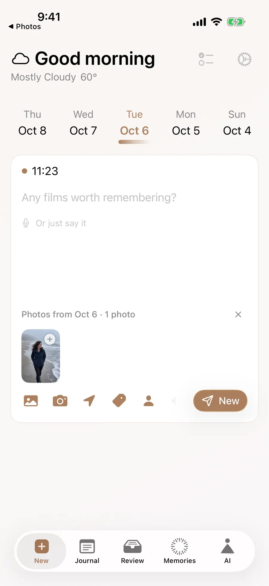 Writing date strip moved back to October 6